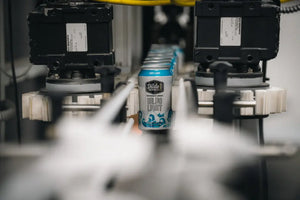 Dildo Light beer cans on the production line at the Dildo Brewing Co. facility in Newfoundland.