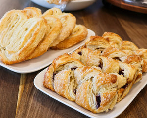 Delicious freshly cooked pastries at Dildo Coffee House, highlighting a variety of homemade baked goods.