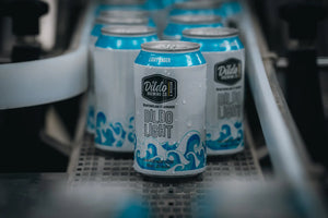 Dildo Light beer cans on the production line at the Dildo Brewing Co. facility in Newfoundland