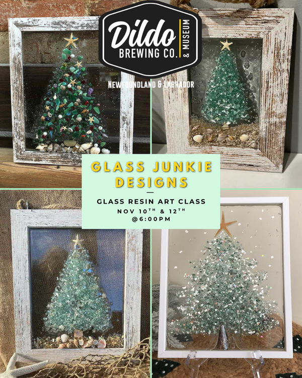 🎄✨ Glass junkie Designs 🎄Glass Resin Art Class! ✨🎄