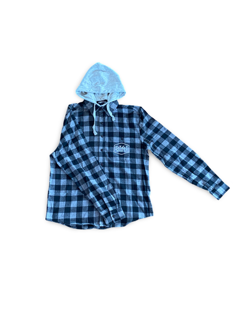 Plaid Button-up hoodie