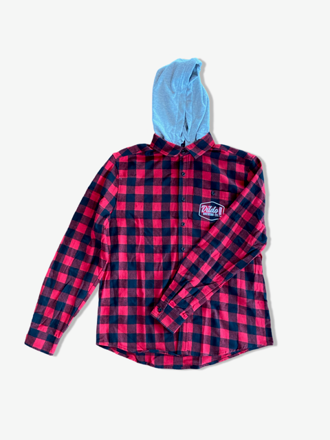 Plaid Button-up hoodie